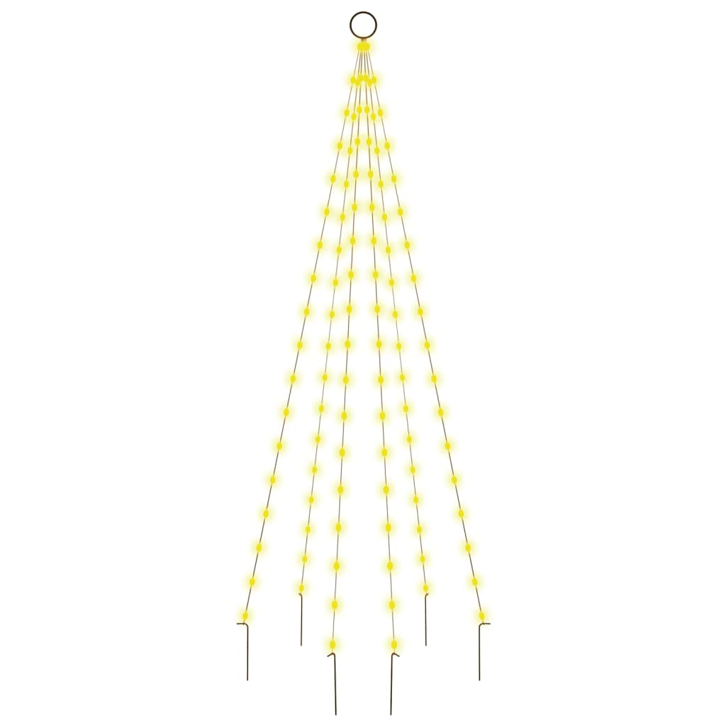 Christmas Tree on Flagpole Warm White 108 LEDs 180 cm